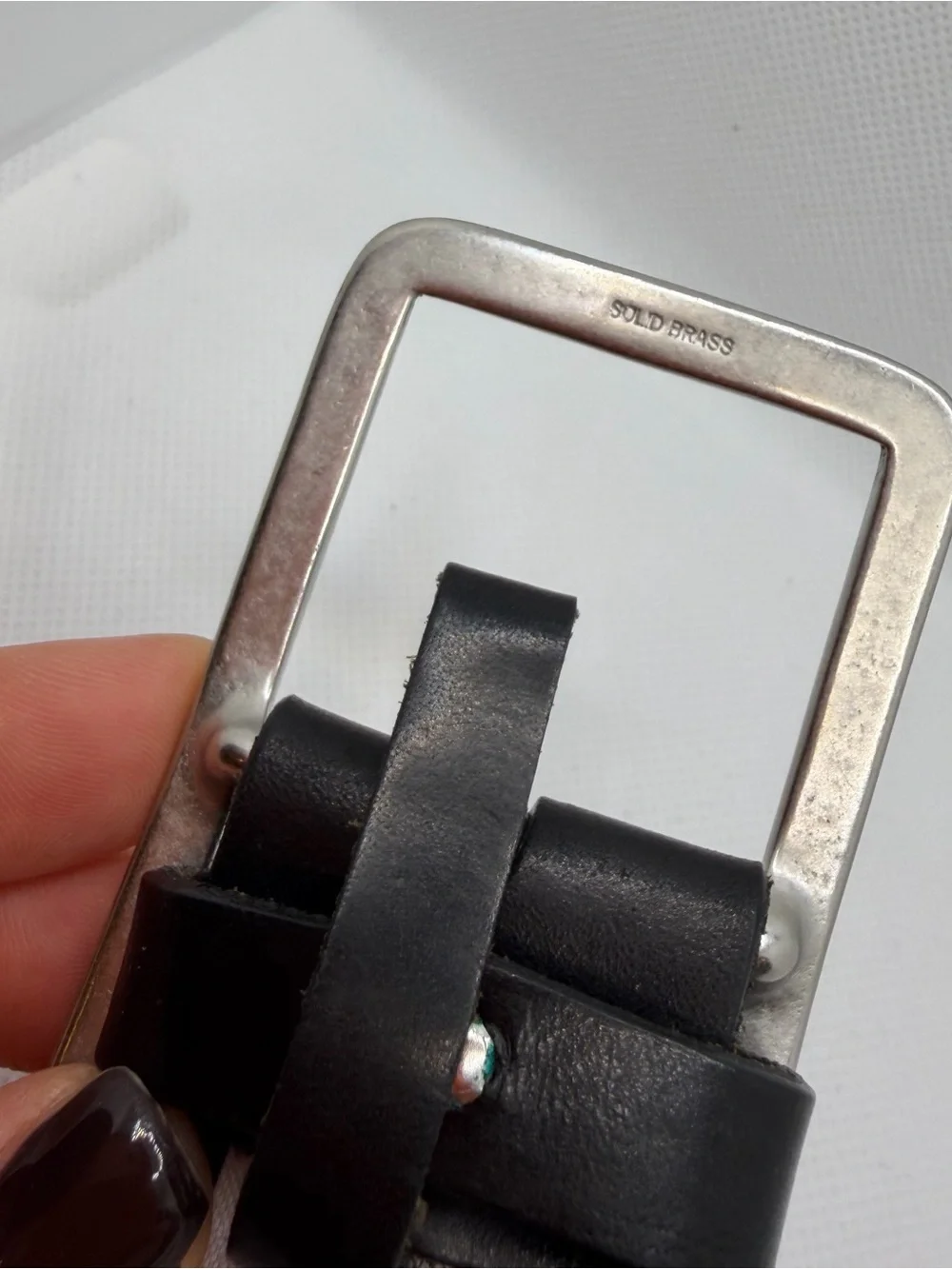 MEN'S BANANA REPUBLIC BLACK GENUINE LEATHER BELT SIZE 34 inches XS